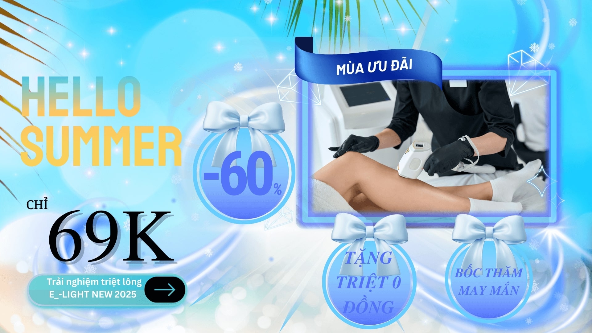 Khuyến mãi triệt lông công nghệ E-Light tại Eternal Beauty Center