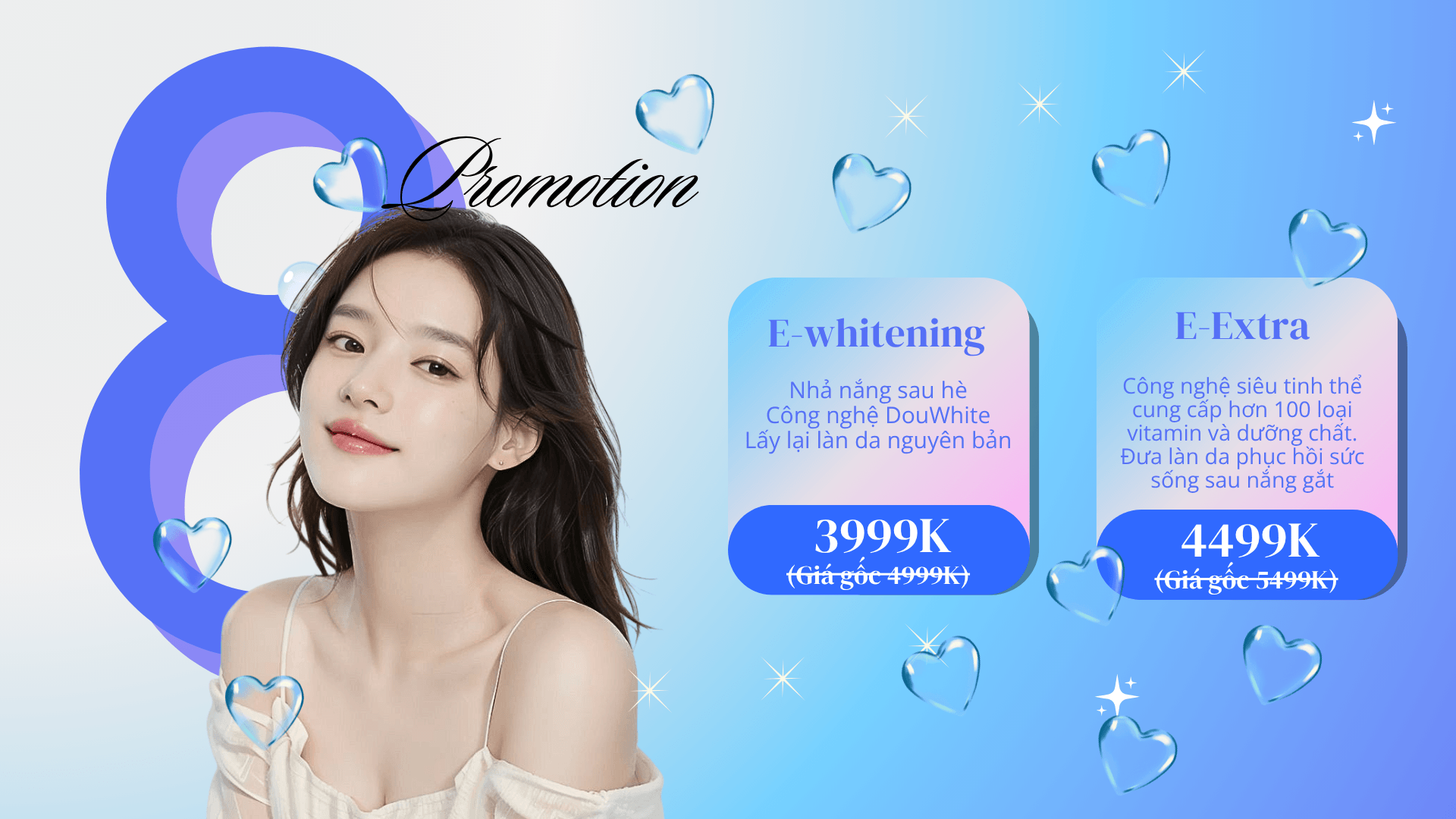 E-whitening / E-extra - Dịch vụ làm trắng da tại Eternal Beauty Center