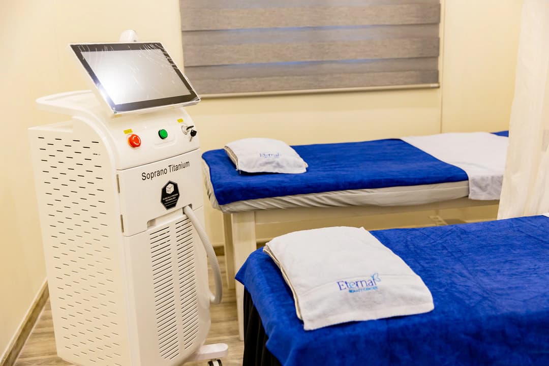 Soprano Titanium Diode Laser device in the treatment room at Eternal Beauty Center Gò Vấp