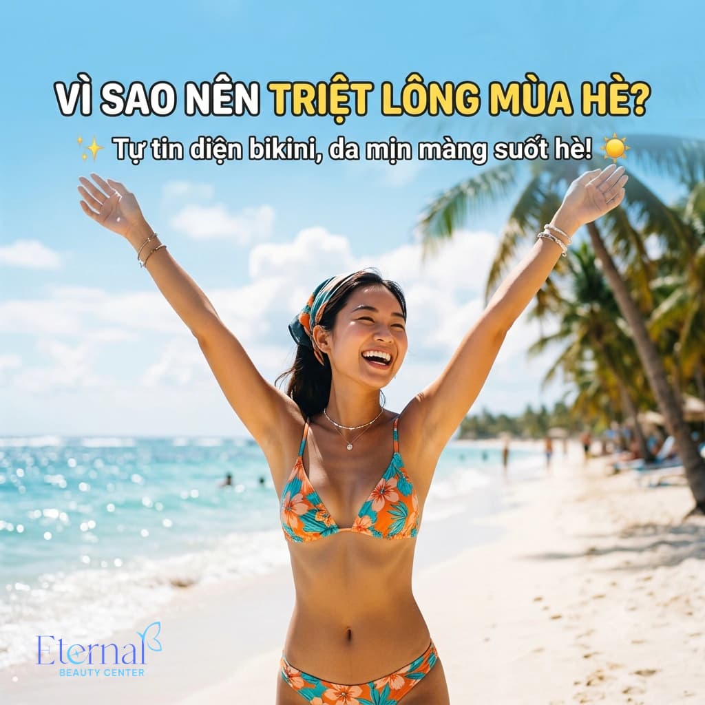 Triệt lông mùa hè: Hướng dẫn chuẩn bị, số buổi cần thiết và cách chăm sóc để da mịn kịp đi biển