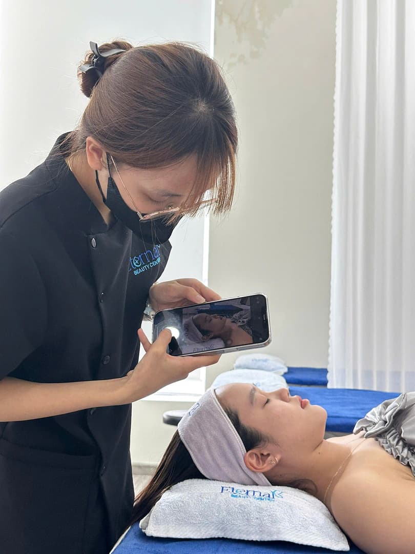 Skin photography after treatment